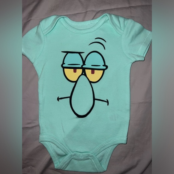 SpongeBob Themed Onesie _ Patrick and Squidward Size 3-6 M - Picture 2 of 5
